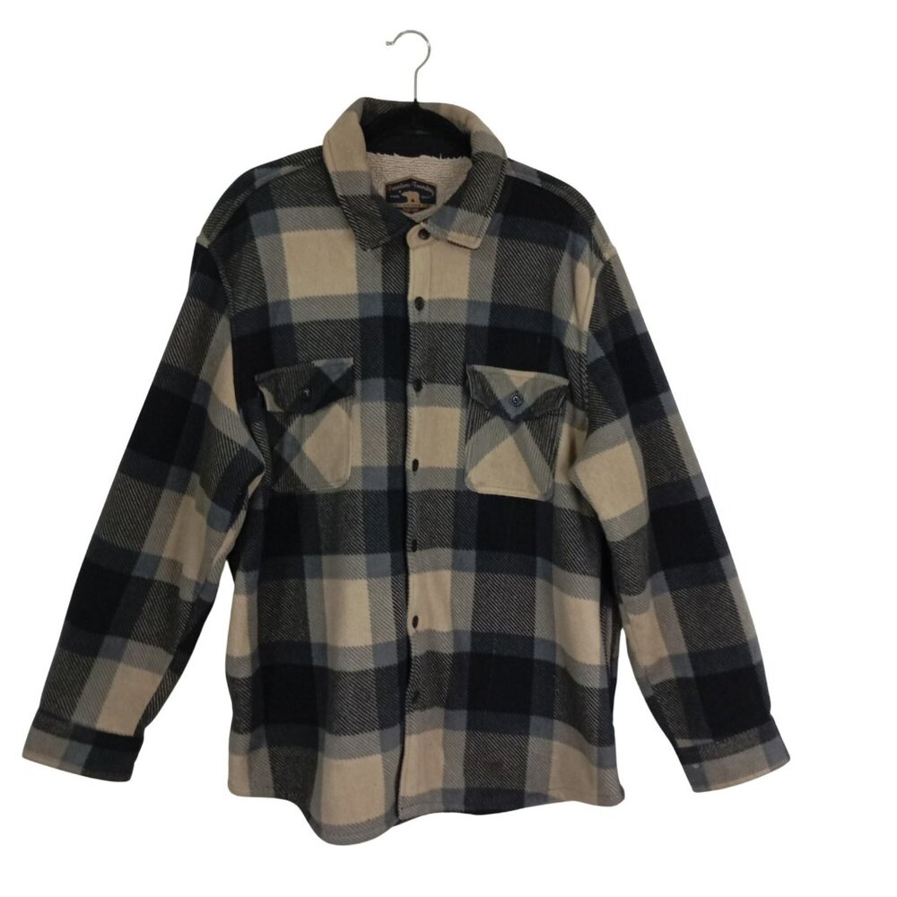 Freedom Foundry Men XXL Sherpa-Lined Flannel Shirt Jacket Heavyweight Casual Wea